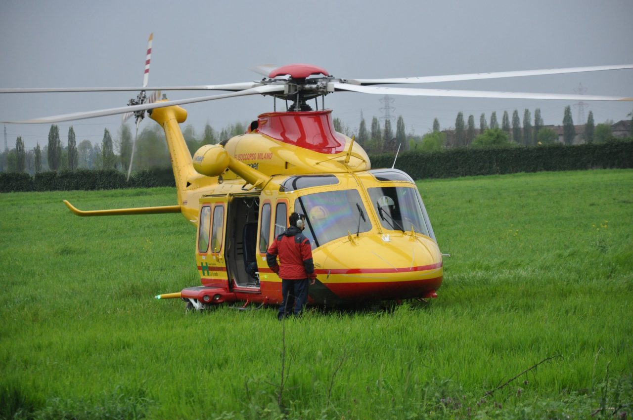 Elisoccorso a Nerviano per un 69enne
