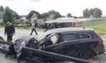 Violento frontale auto – camion  in Varesina arriva l’elisoccorso FOTO