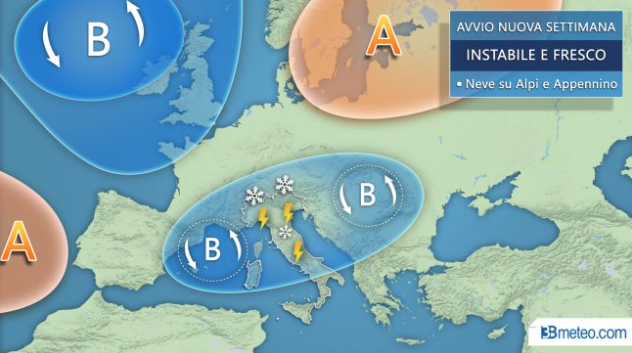 Meteo: Pazza primavera, domani freddo e persino neve in montagna