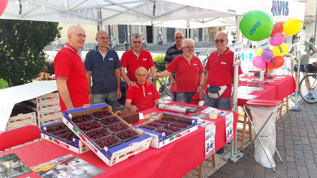 Giornata del donatore: Avis Saronno in piazza con le ciliegie