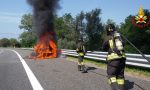 Autovettura in fiamme sull’Autostrada A8 VIDEO