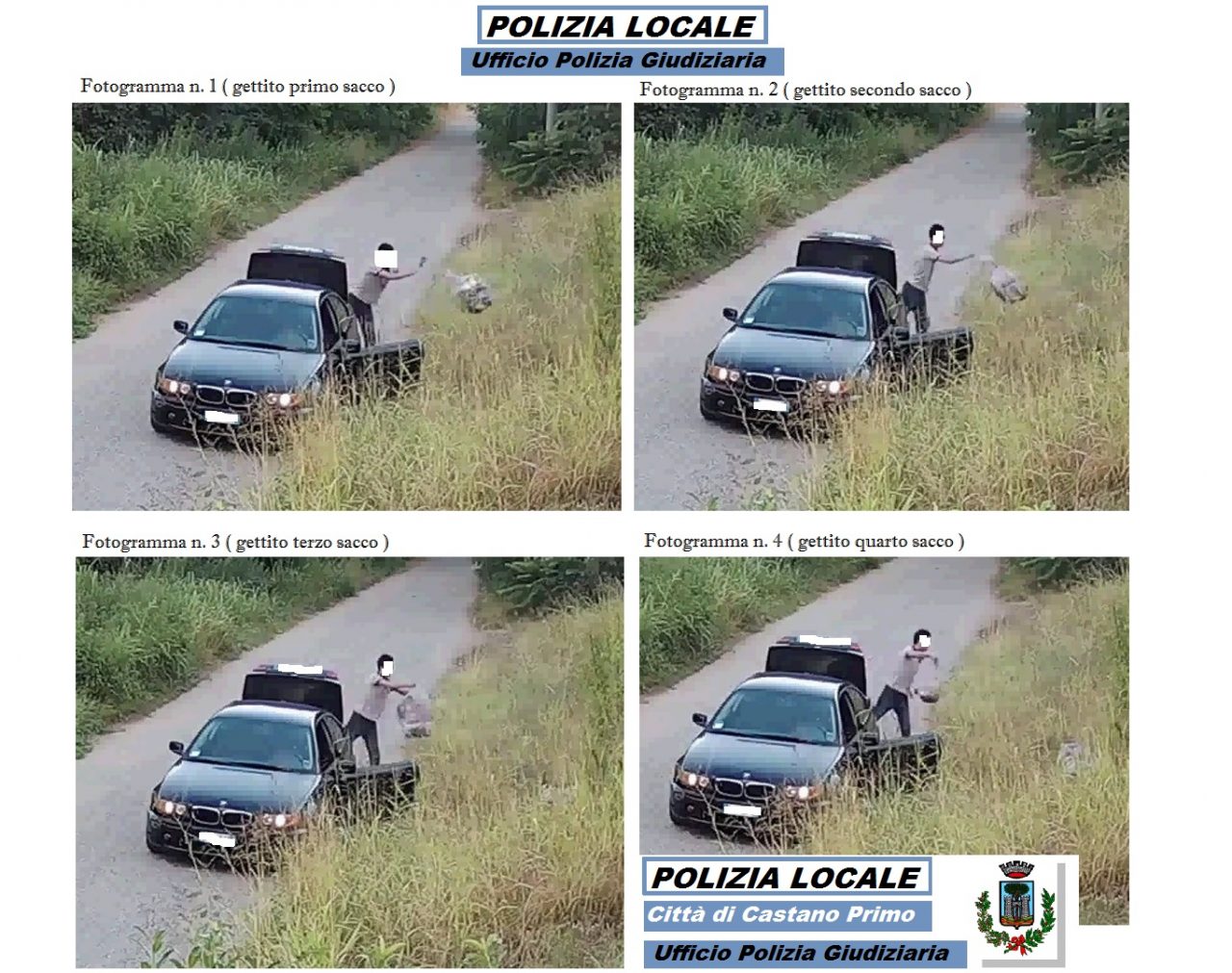Lancia spazzatura dalla macchina: denunciato e auto sequestrata