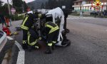 Incidente stradale a Comabbio, auto si ribalta FOTO