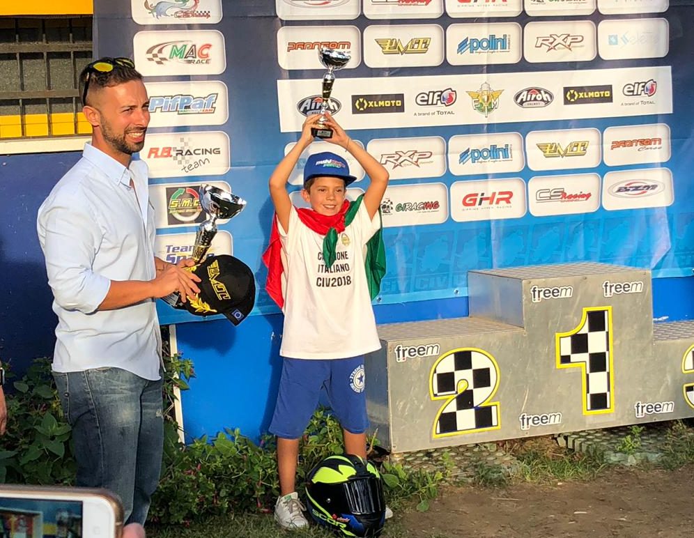 Valentino Sponga campione italiano di mini moto