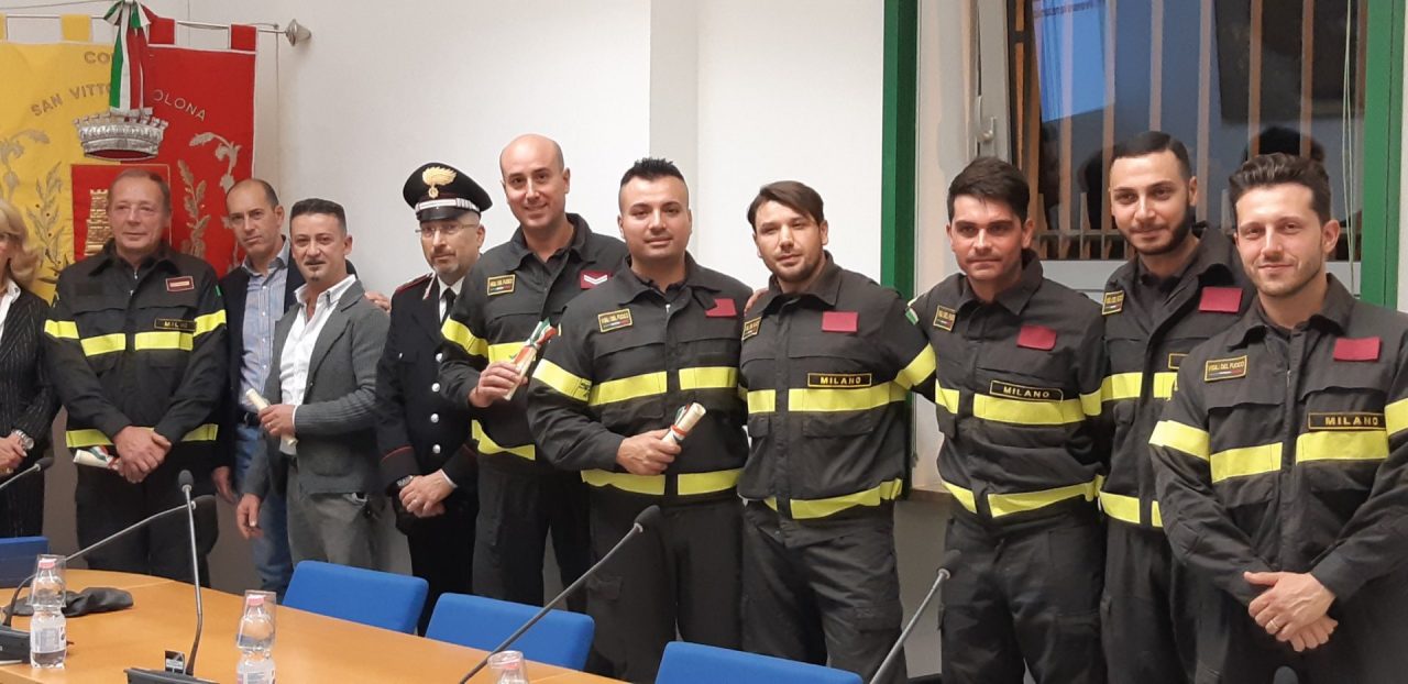 Incendio via Matteotti, S.Vittore ha premiato i suoi eroi FOTO