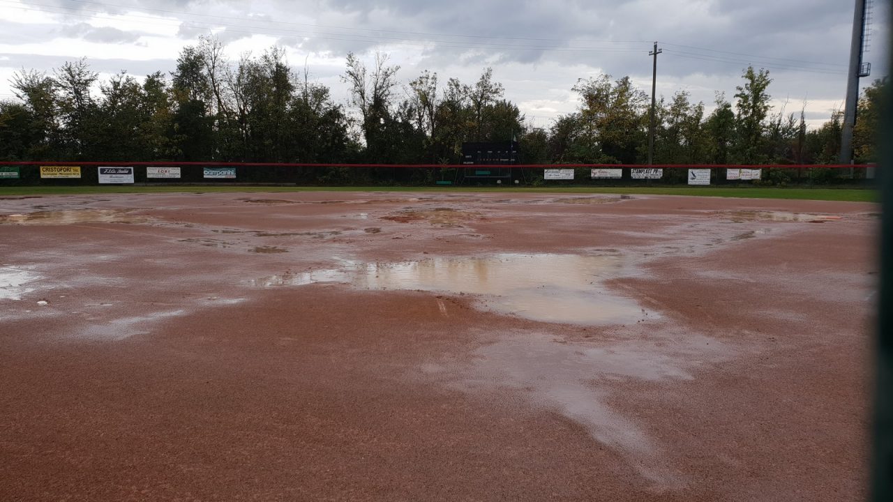 Maltempo a Collecchio, rinviate le finali U21 di softball