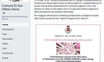 Pagina facebook, San Vittore torna on line