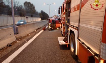Incidente stradale sulla "Superstrada della Malpensa", un'auto si ribalta