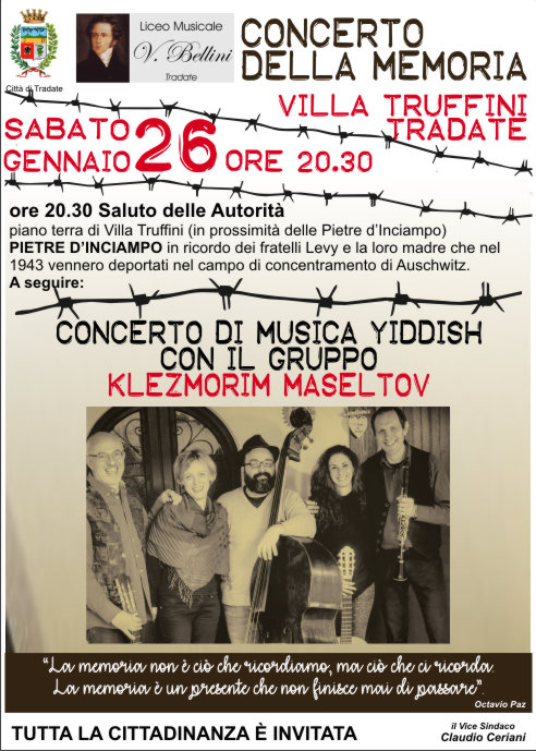 Tradate celebra il giorno della memoria