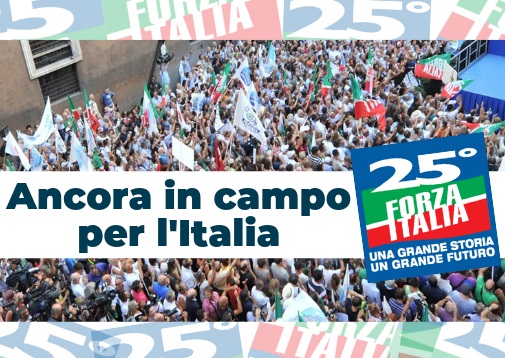 25 anni di Forza Italia: azzurri in piazza