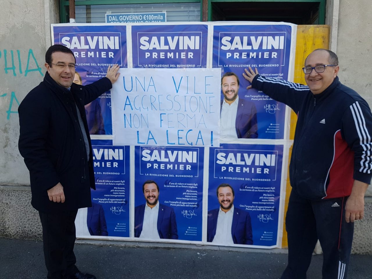 Sede della Lega attaccata a Fagnano, il sottosegretario Candiani: “Una vile aggressione non ci ferma”