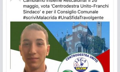Elezioni Rescaldina, rimossa immagine del profilo di Matteo Malacrida