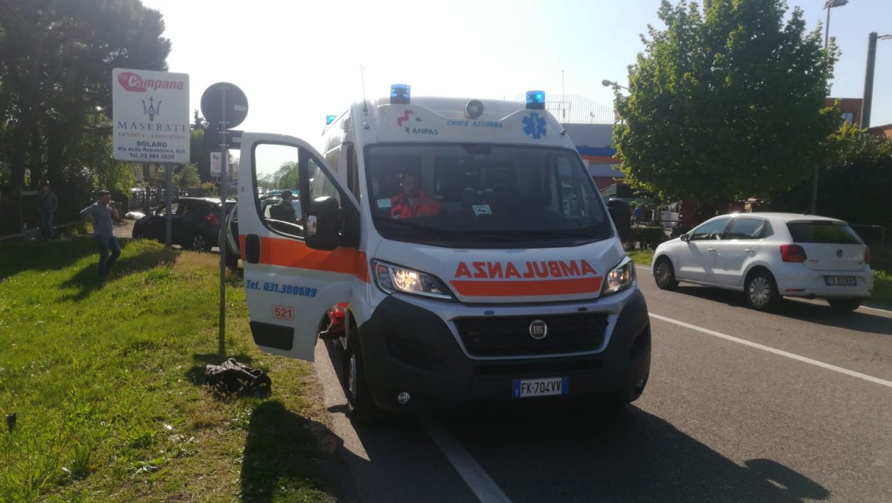 Saronno: paura per un 32enne investito in viale Lombardia