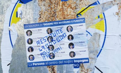 Inveruno, vandalizzati i manifesti del centrodestra
