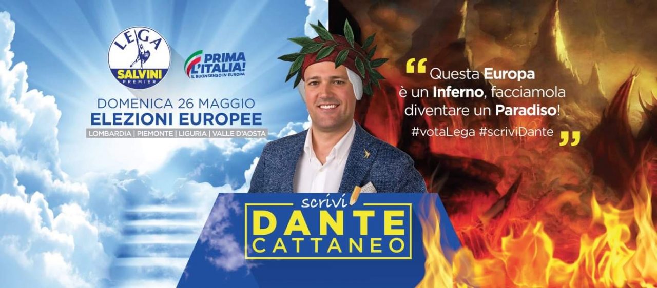 Elezioni europee, il leghista Dante Cattaneo tra Inferno e Paradiso