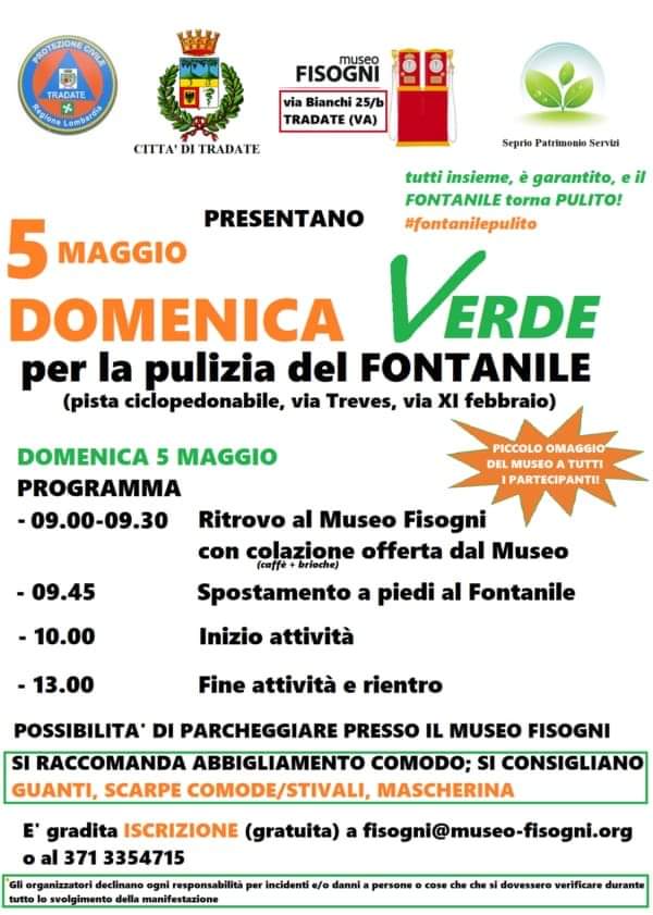 Giornata verde, a Tradate si pulisce il Fontanile