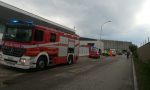 Incendio in  ditta chimica a Gorla, mezzi in azione