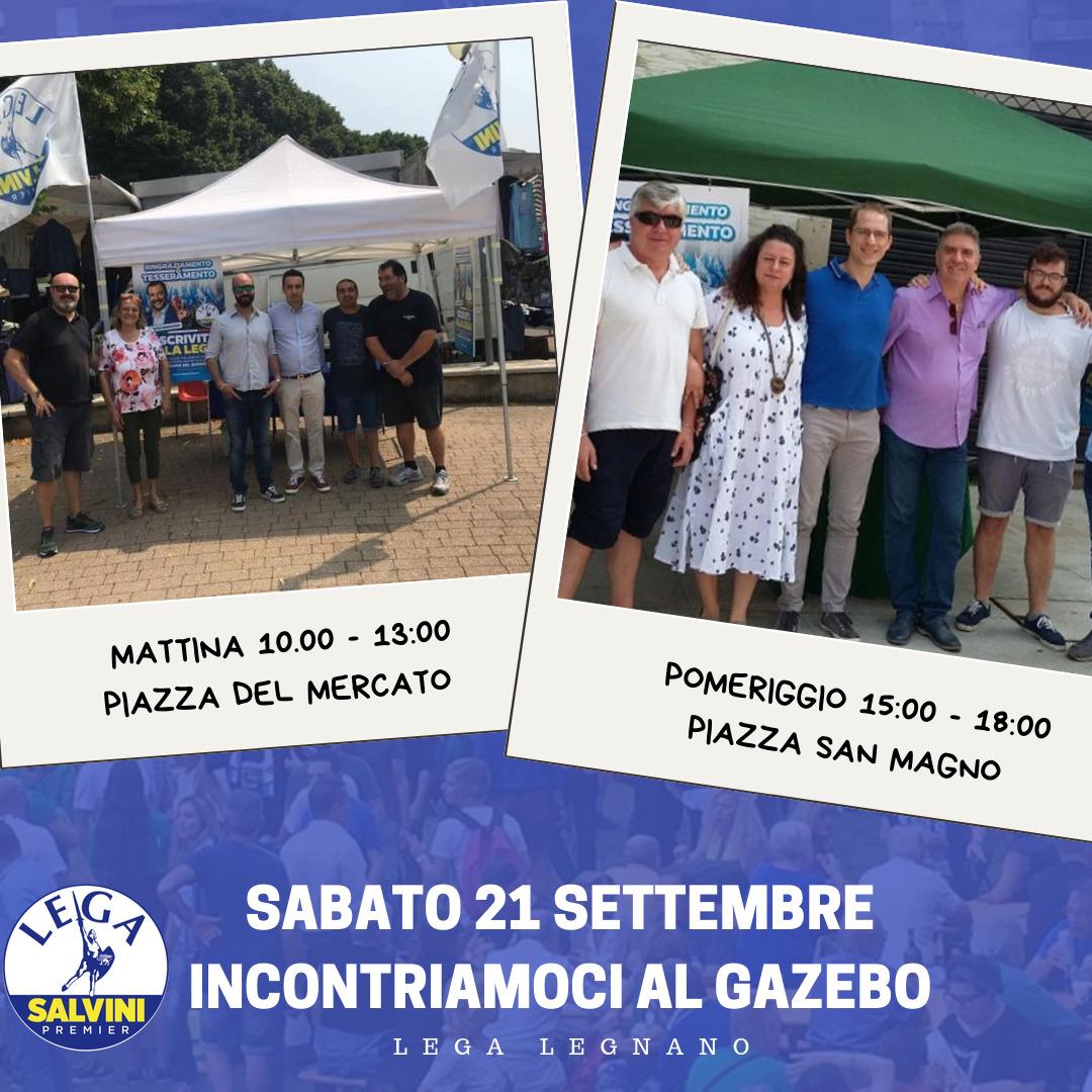 La Lega scende in piazza a Legnano a sostegno di Salvini