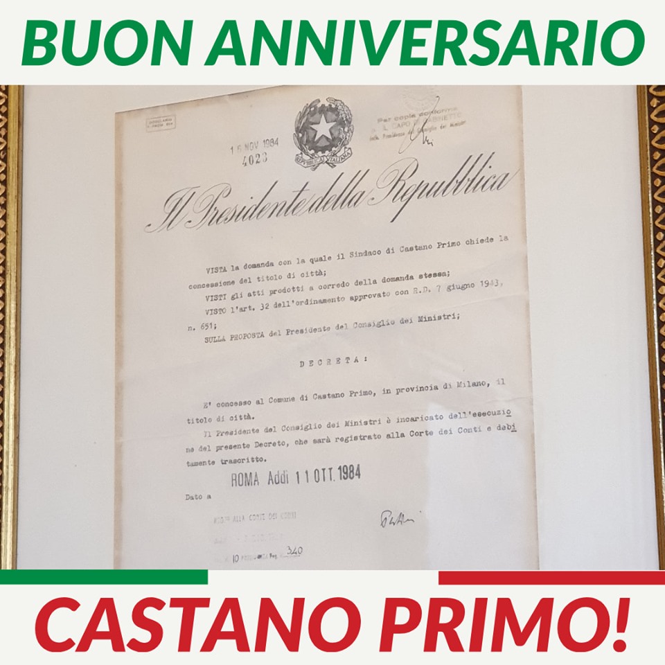 Castano Primo festeggia 35 anni da Città