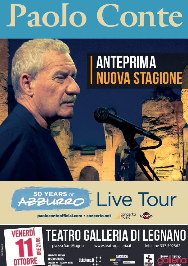 Paolo Conte con “Fifty years of Azzurro” a Legnano