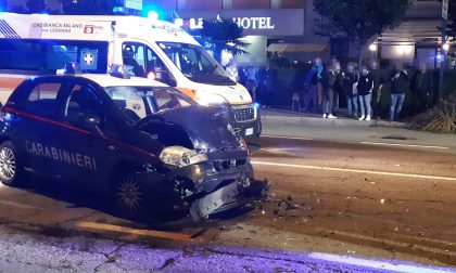 Incidente sul Sempione tra un'auto e una pattuglia dei carabinieri FOTO