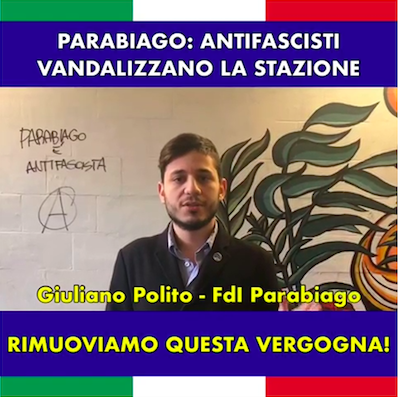 Antifascisti vandalizzano la stazione di Parabiago VIDEO