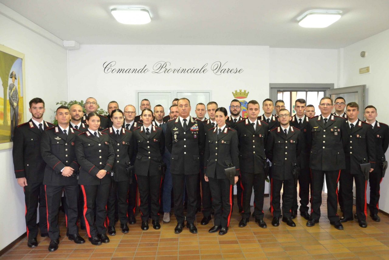 In arrivo 20 nuovi carabinieri al Comando Provinciale di Varese
