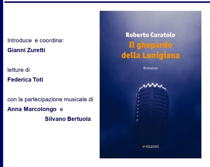 “Il ghepardo della Lunigiana”: Curatolo presenta il suo romanzo