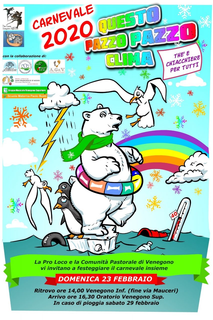 Venegono si prepara al Carnevale: carri e sfilata a tema “pazzo clima”