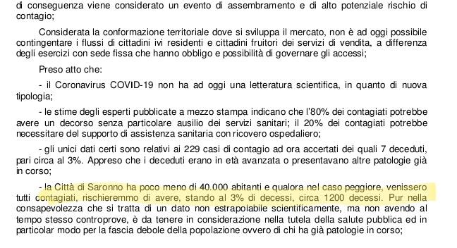 “Rischieremmo 1200 decessi a Saronno”, Astuti: “Folle allarmismo, “Fagioli ritiri l’ordinanza”