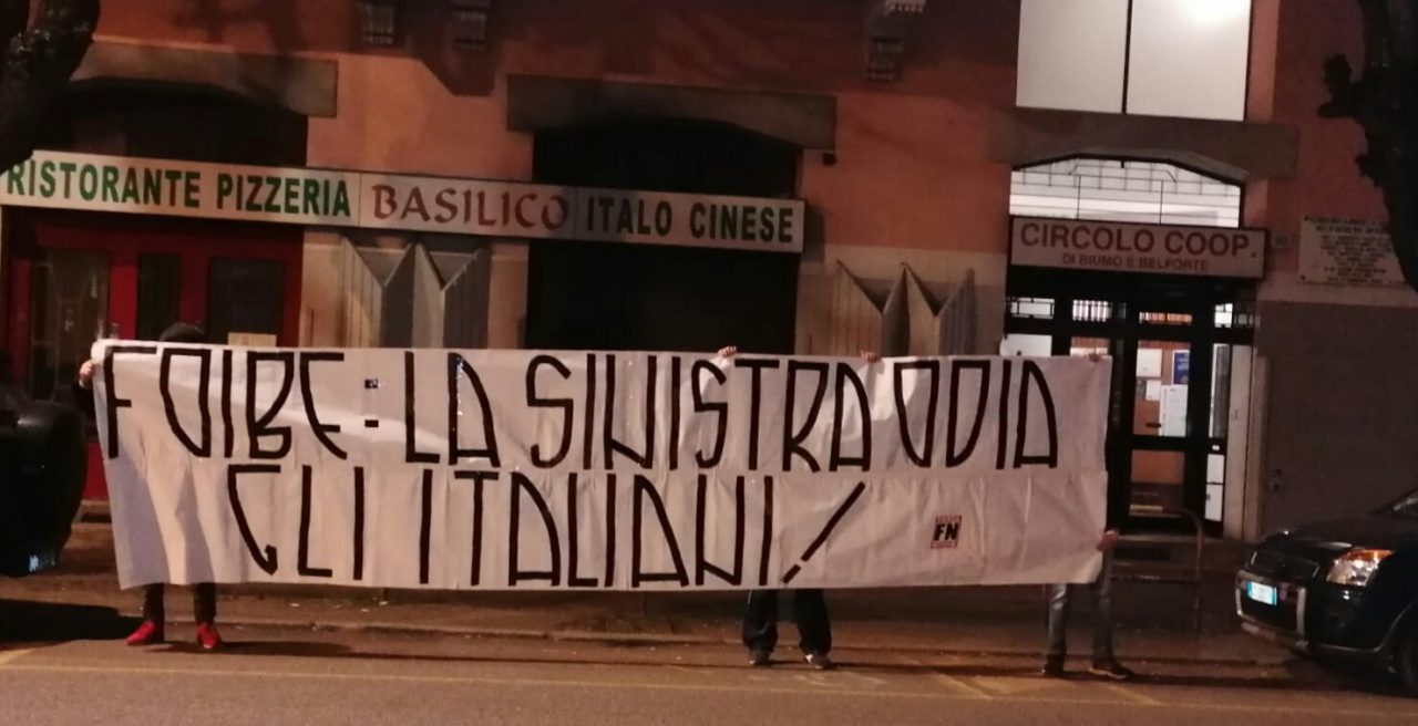 Forza Nuova, blitz a Varese: “La sinistra odia gli italiani”