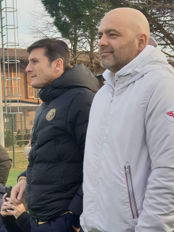 Zanetti al centro sportivo di Cislago