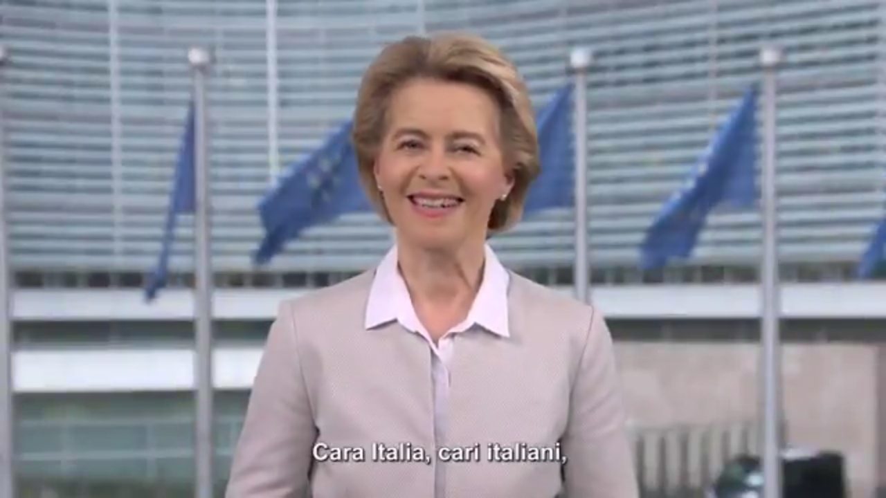 Coronavirus, Von der Leyen: “Non siete soli, in Europa siamo tutti italiani”