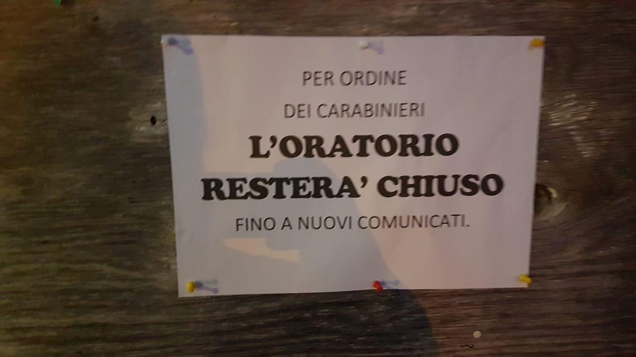 L’oratorio di Marnate chiuso dai Carabinieri