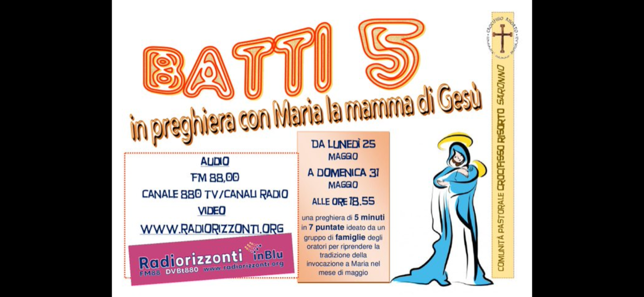 Batti 5 Un nuovo appuntamento “vicini, anche se a casa propria” a Saronno