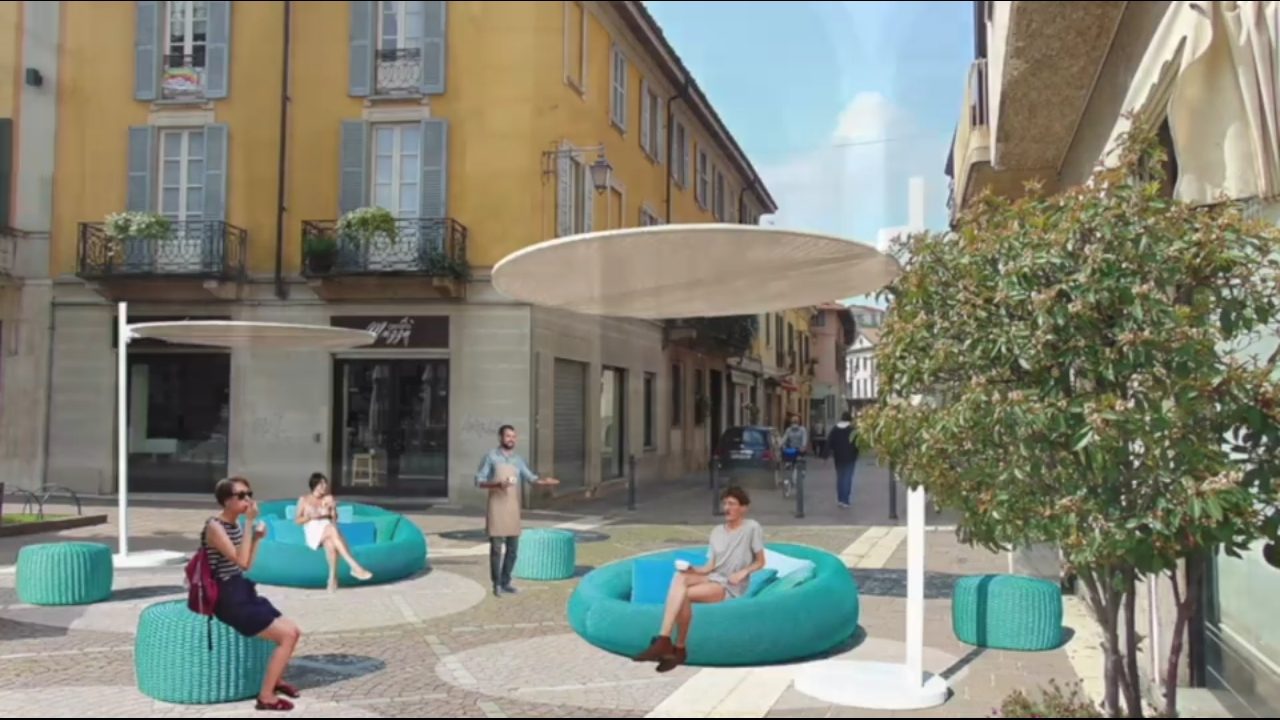 Fase 2 distanze e ripartenza a Saronno, il candidato Airoldi ridisegna il centro
