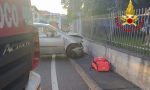 Incidente a Malnate, auto contro il muro