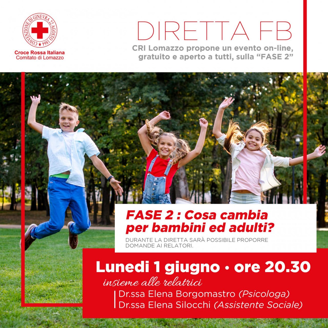 Croce rossa Lomazzo propone un evento on-line sulla “fase 2”