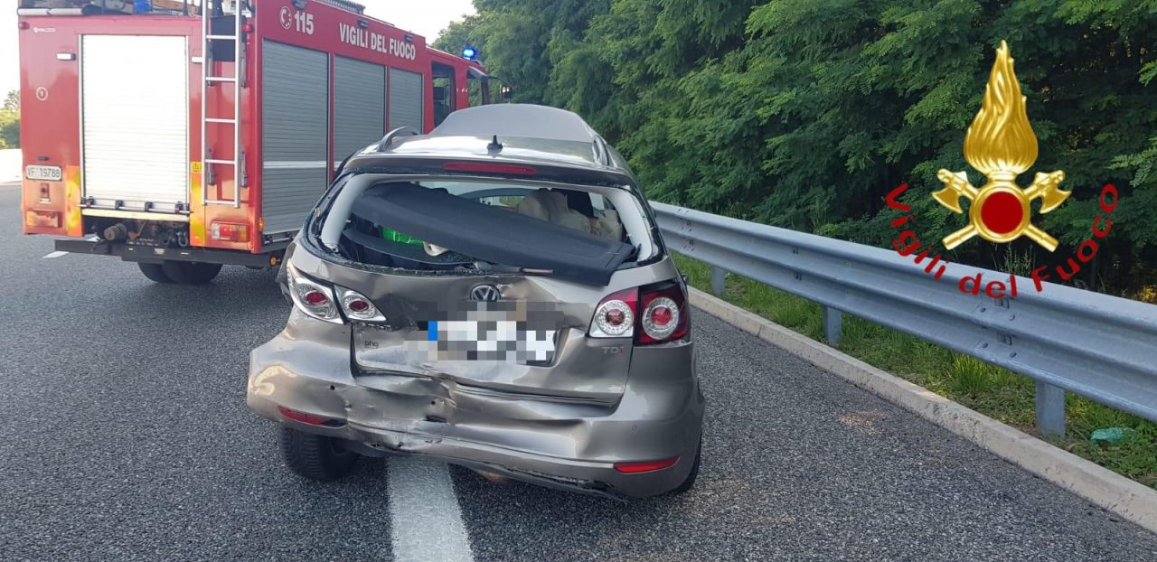 Incidente sulla A9 a Fino Mornasco, cinque auto coinvolte FOTO