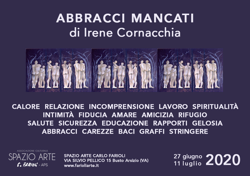Gli “Abbracci Mancanti” di Irene Cornacchia in esposizione allo Spazio Ferioli coi Doni della Quarantena