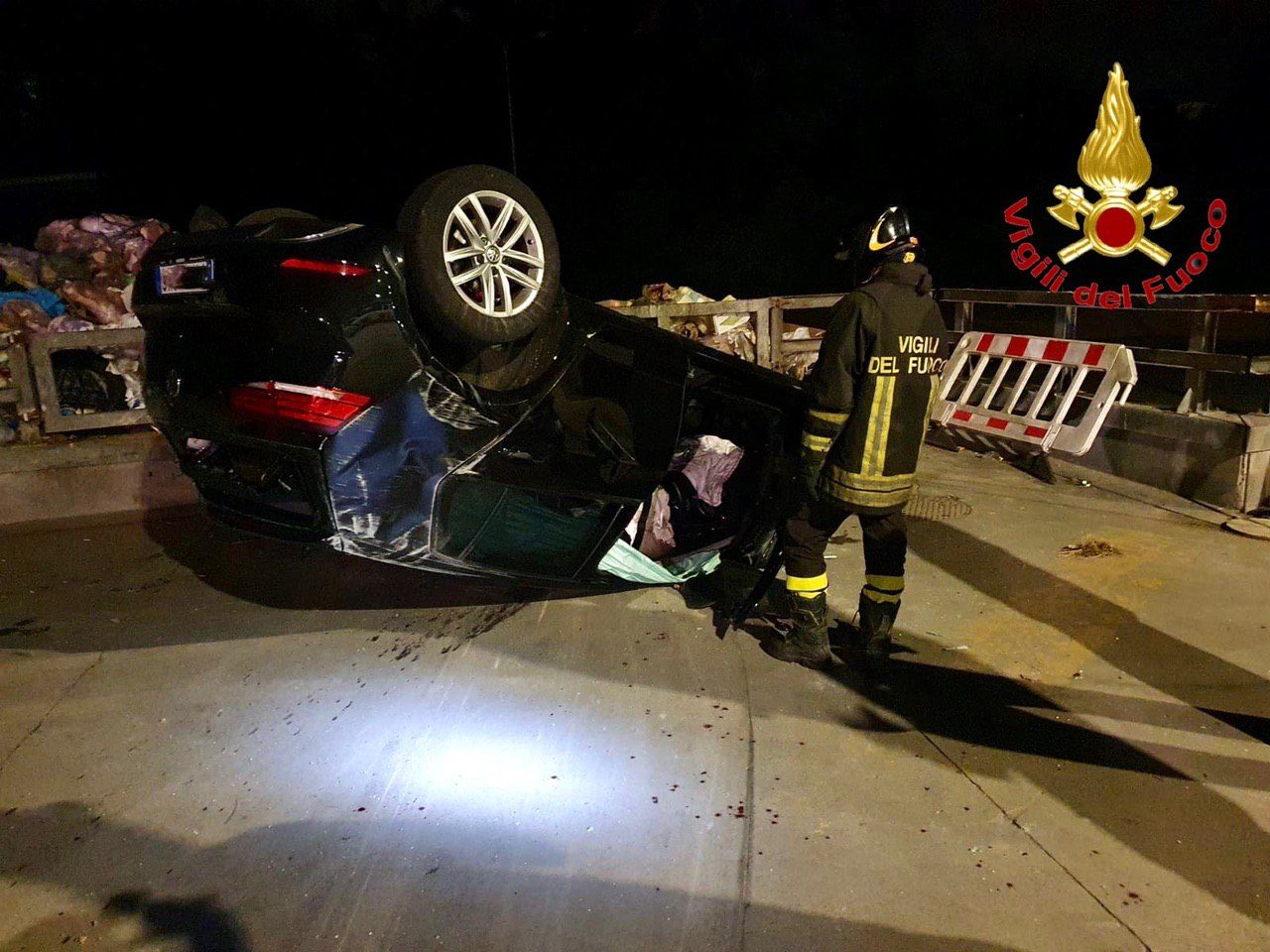 Doppio ribaltamento a Varese e a Limido SIRENE DI NOTTE