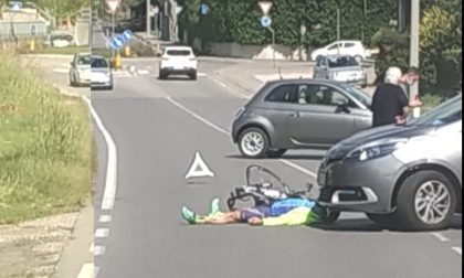 Ciclista investito sul cavalcavia a Turate