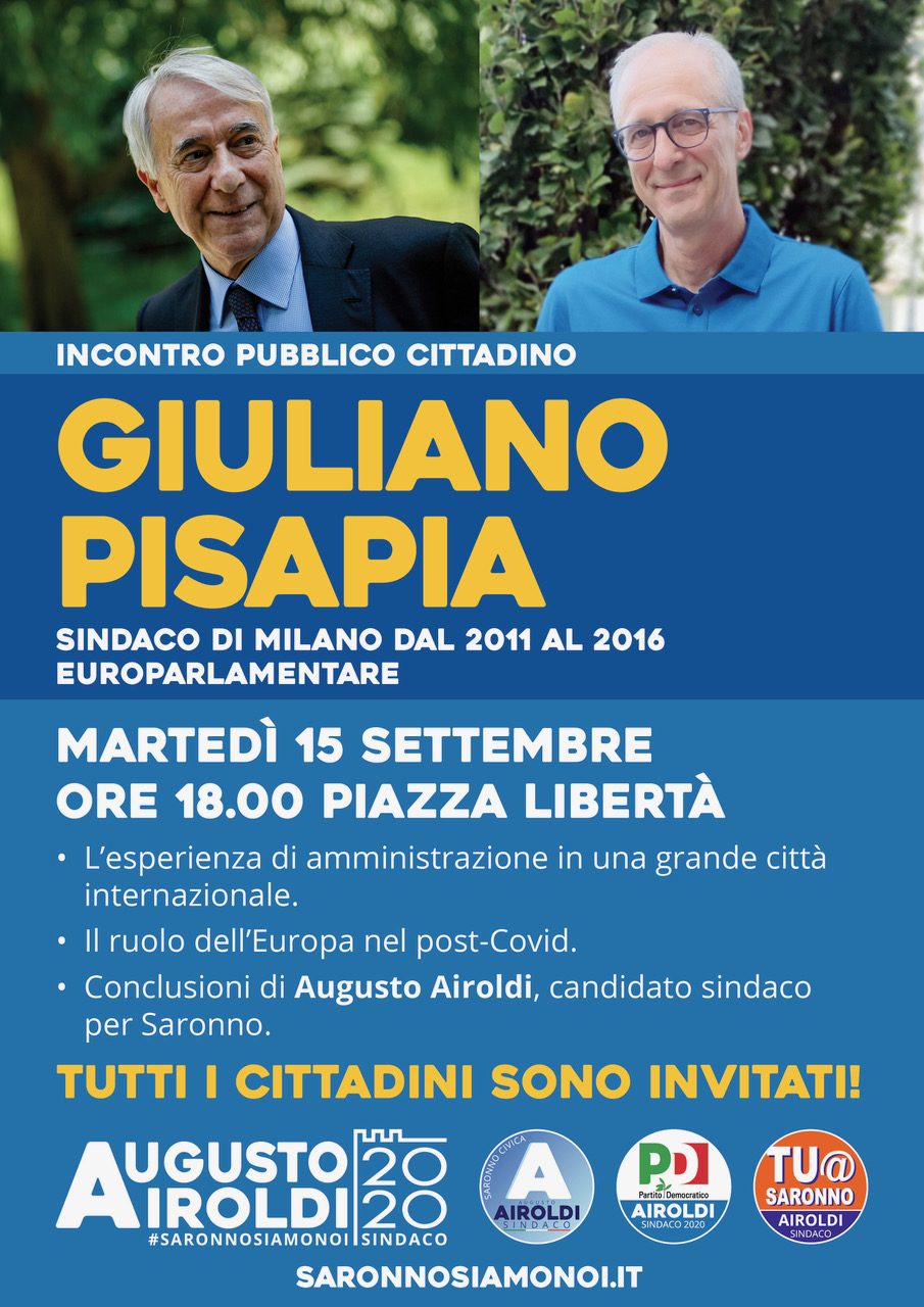 Saronno chiama Milano: martedì Pisapia in città per sostenere Airoldi