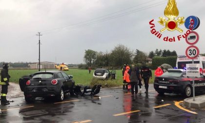 Scontro tra due auto a Gerenzano atterra l’elisoccorso