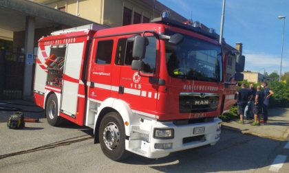 Incendio a Gorla Minore, Vigili del Fuoco in via Garibaldi