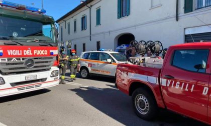 Crolla il ballatoio a Gerenzano: donna ferita