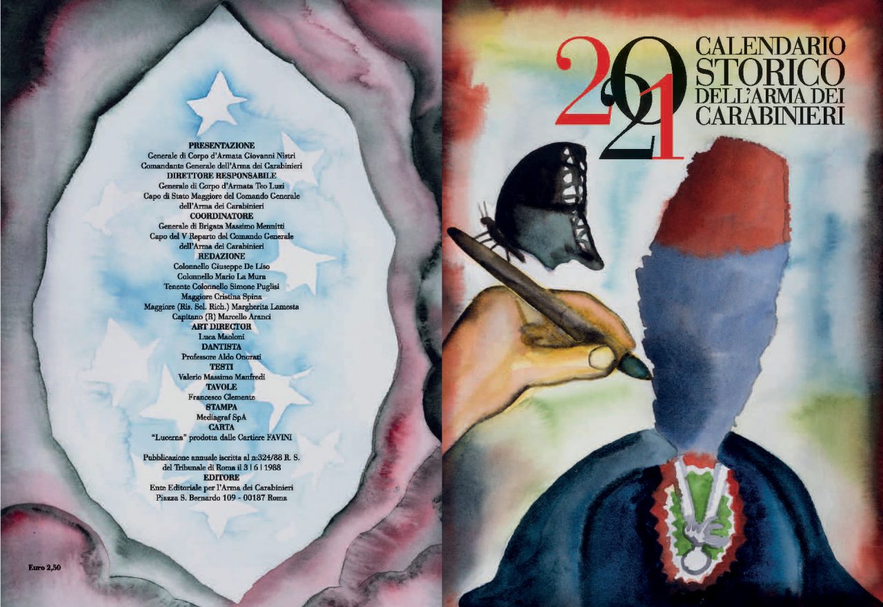 Calendario dei Carabinieri 2021, un omaggio a Dante, Pinocchio e le capitali d’Italia FOTO
