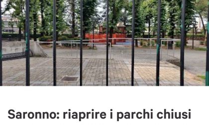 Saronno, petizione online per riaprire i parchi cittadini