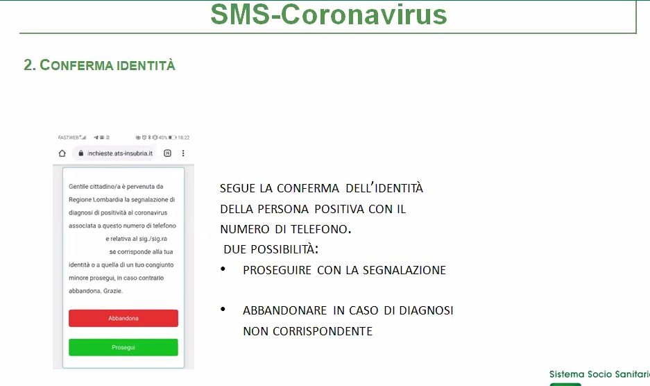 tracciamento covid sms ats insubria