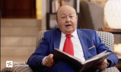 Massimo Boldi sponsor dei ristori di Regione Lombardia VIDEO